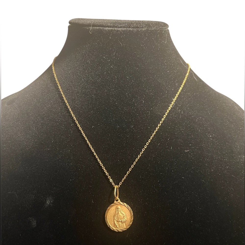 17 Inch Chain with Catholic Pendant